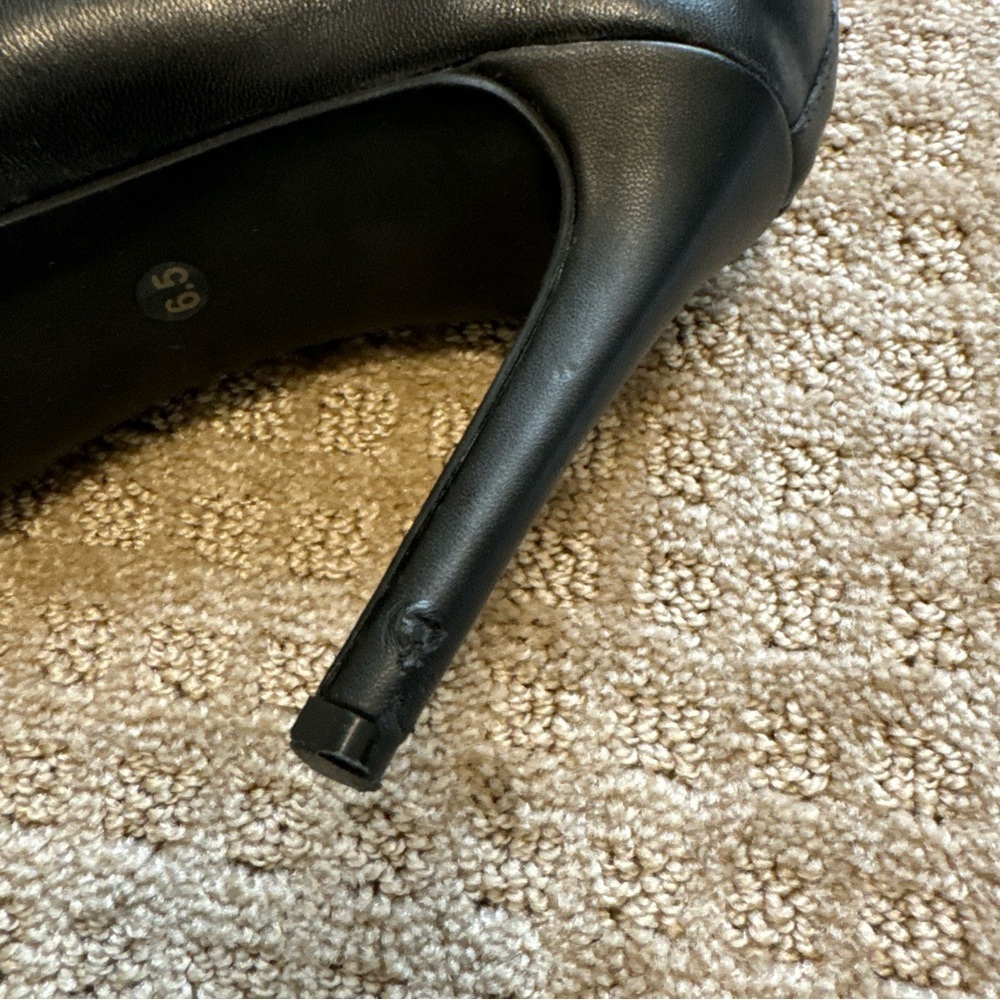 Bar III Womens Stiletto Heels Pumps Black Booties Size 6.5 Carine Zip Leather - Picture 14 of 14